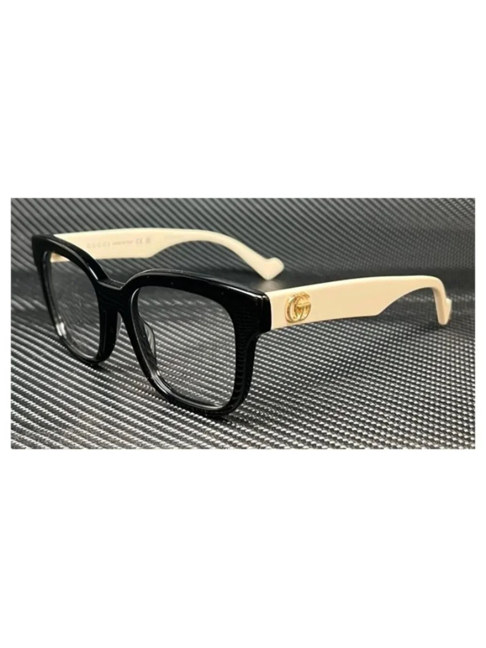 New Gucci Women Black White Eyeglasses 49- 18- 140